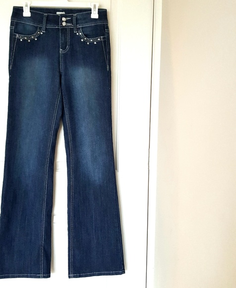 Cache Jeweled & Sequin Flare Jeans - Picture 4 of 6